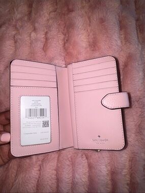 kate spade Tutu Pink Leather Snap Card Wallet